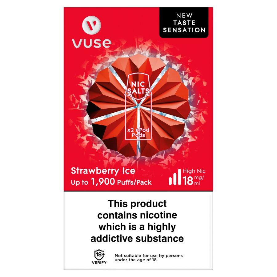 Vuse ePod vPro Strawberry Ice Pods 18mg - Case of 10