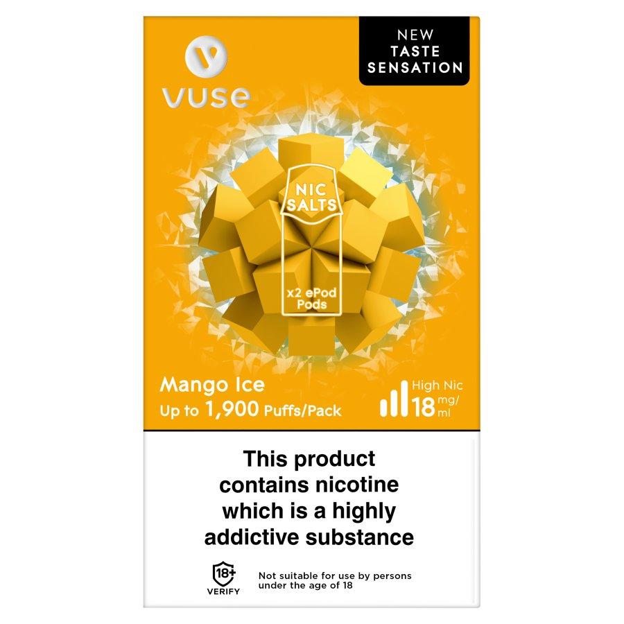 Vuse ePod vPro Mango Ice Pods 18mg- Case of 10