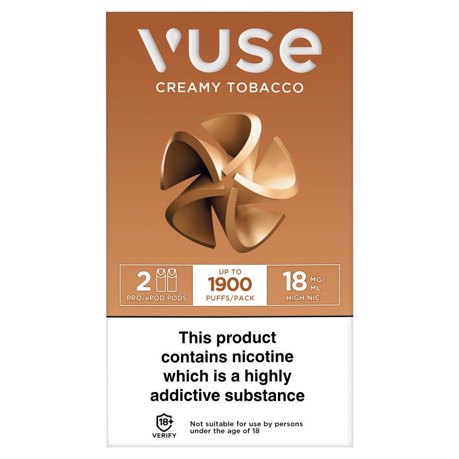 Vuse ePod vPro Creamy Tobacco Pods 18mg - Case of 10