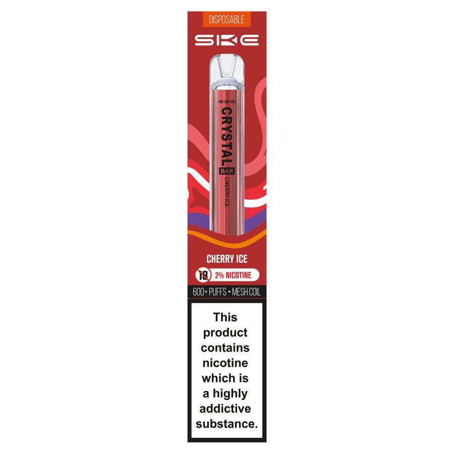 SKE Crystal Bar 600 Cherry Ice Disposable Vape 20mg - Case of 10