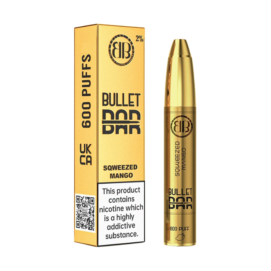 Bullet Bar Sqweezed Mango 600 Puff - Case of 10