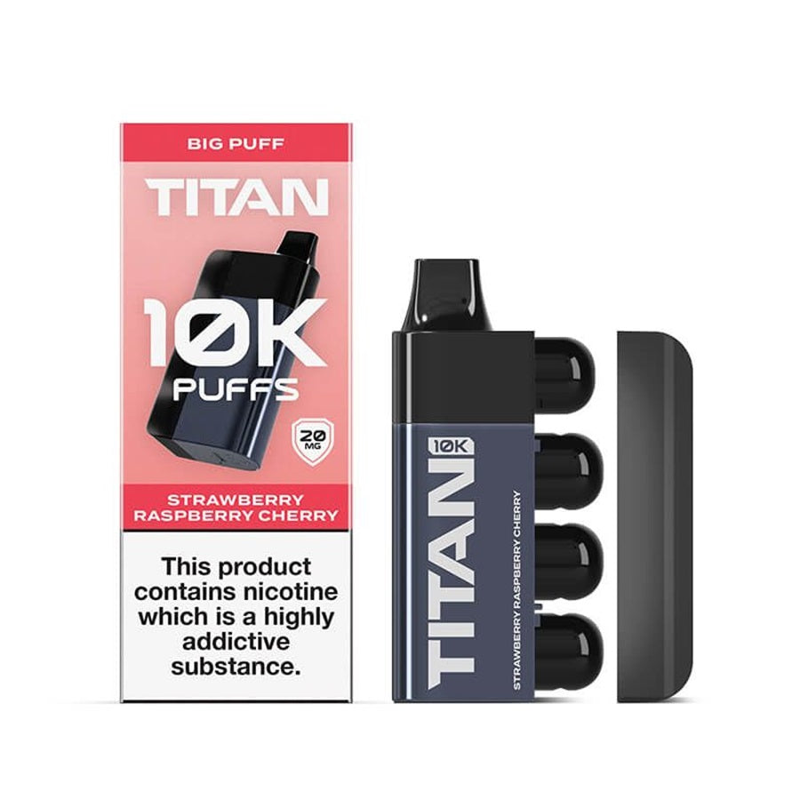 Titan 10K Strawberry Raspberry Cherry Prefilled Pod Kit - Case of 5