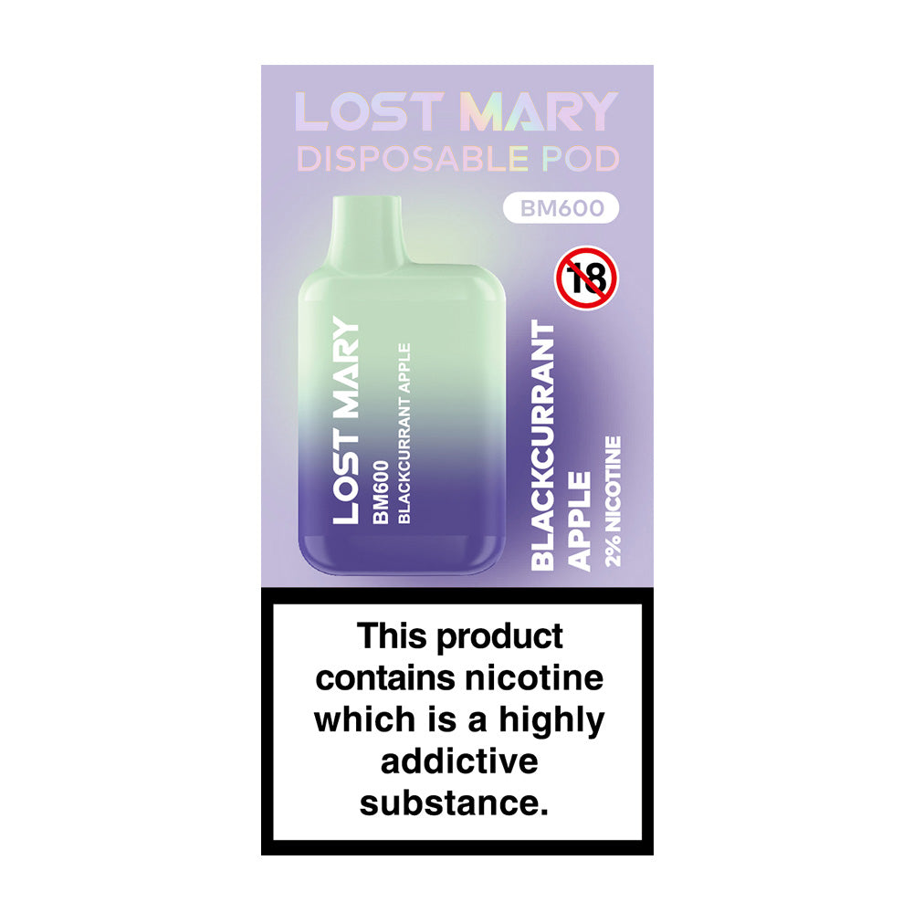 Lost Mary BM600 Blackcurrant Apple Disposable Vape - Case of 10