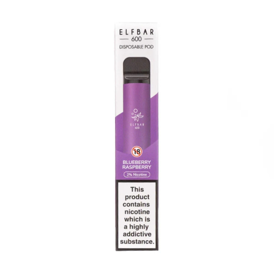 ELFBAR 600 Blueberry Raspberry Disposable Vape - Case of 10