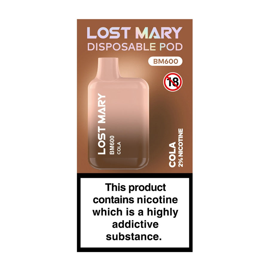 Lost Mary BM600 Cola Disposable Vape - Case of 10