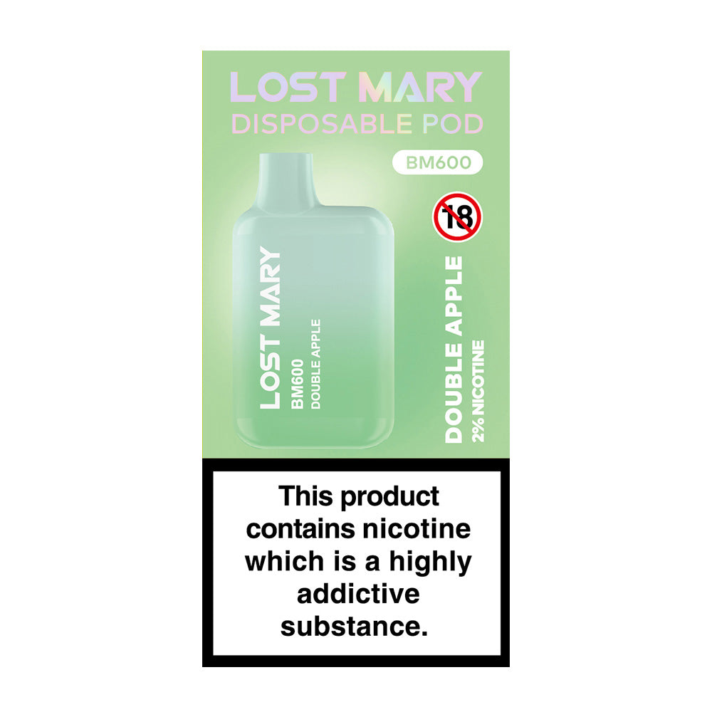 Lost Mary BM600 Double Apple Disposable Vape - Case of 10