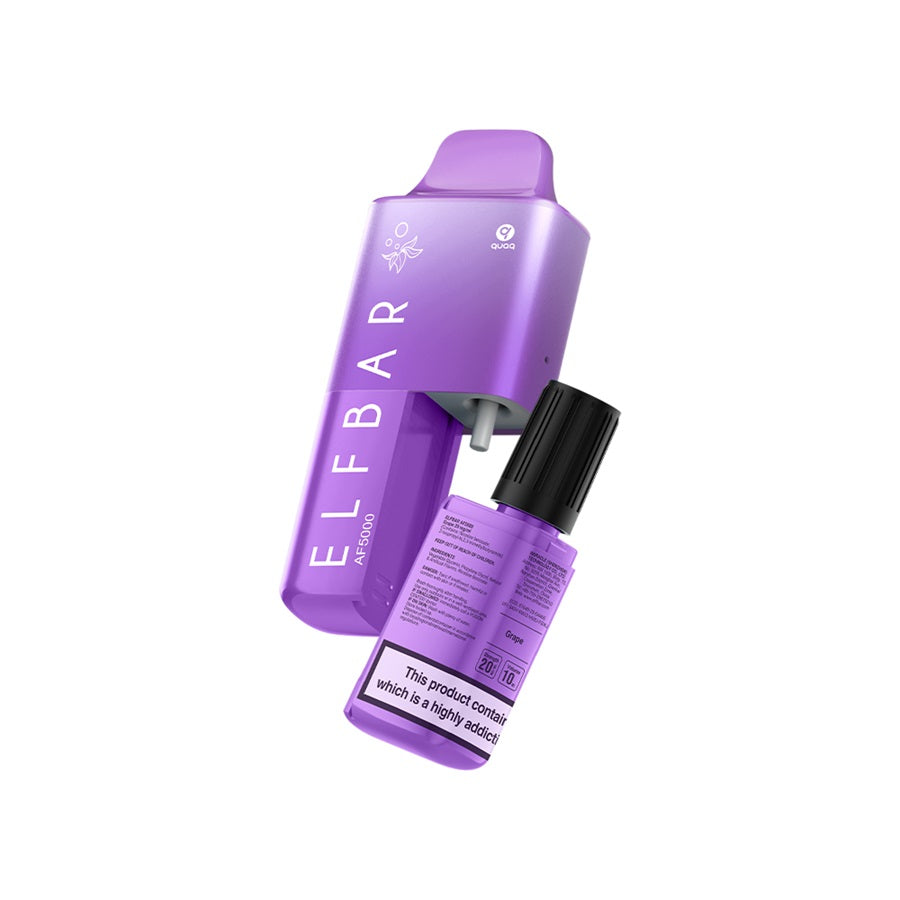 ELFBAR AF5000 Disposable Vape Kit, Grape - Case of 5