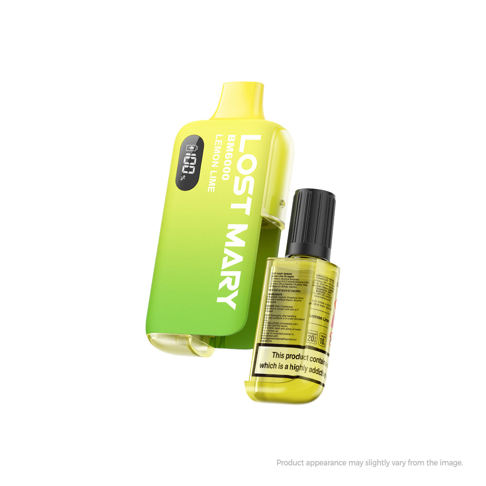 Lost Mary BM6000 Lemon Lime Disposable Vape Pod Kit - Case of 5