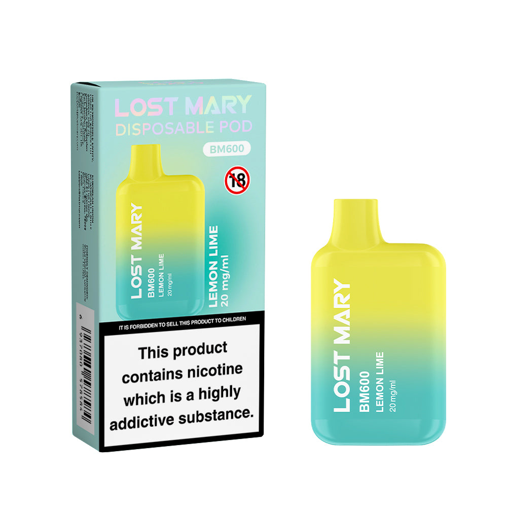 Lost Mary BM600 Lemon Lime Disposable Vape - Case of 10