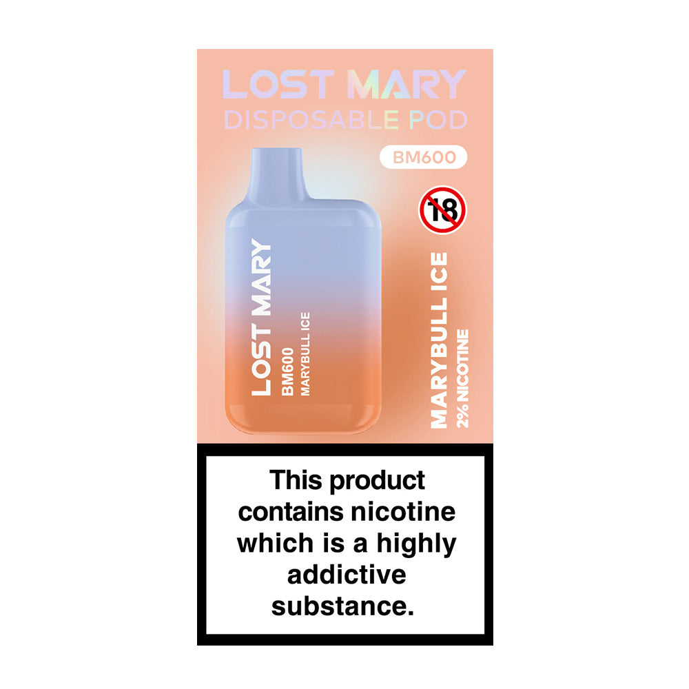 Lost Mary BM600 MaryBull Ice Disposable Vape - Case of 10