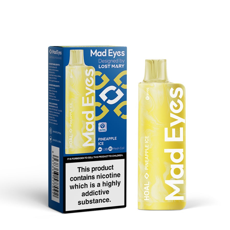 Pineapple Ice Mad Eyes HOAL Disposable Vape by Lost Mary - Case of 10