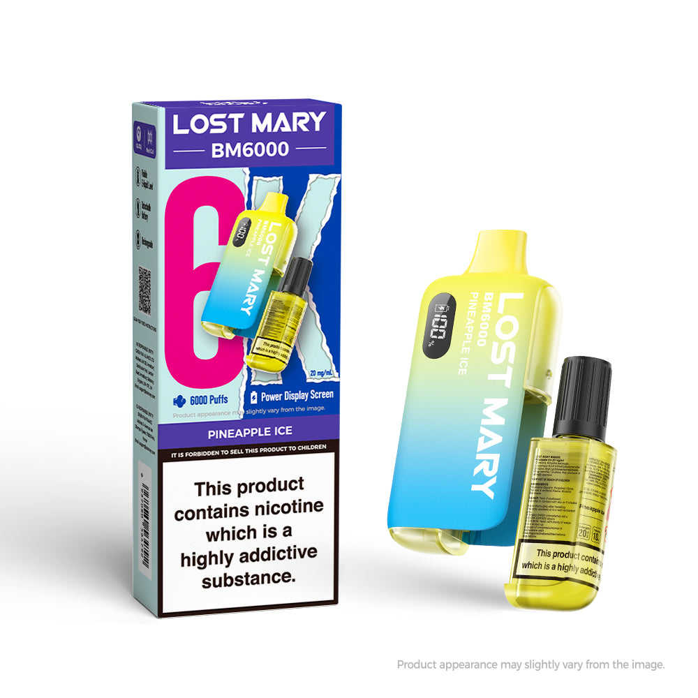 Lost Mary BM6000 Pineapple Ice Disposable Vape Pod Kit - Case of 5