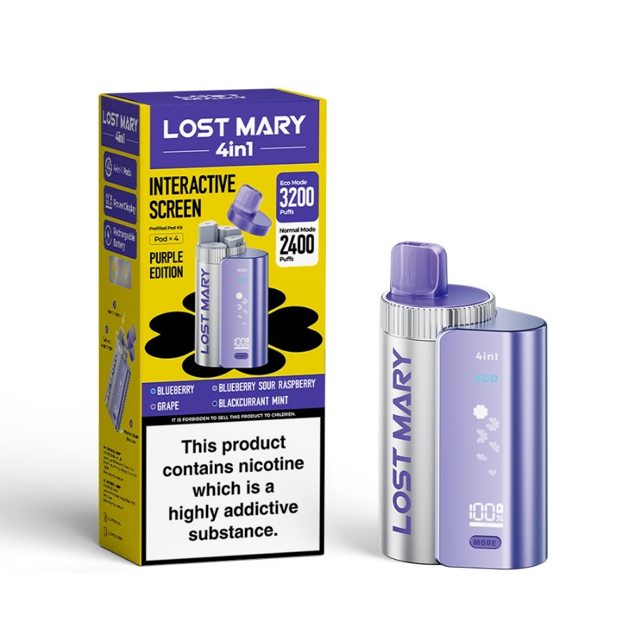 Lost Mary 4 in 1 Kit Purple Edition - Case of 5