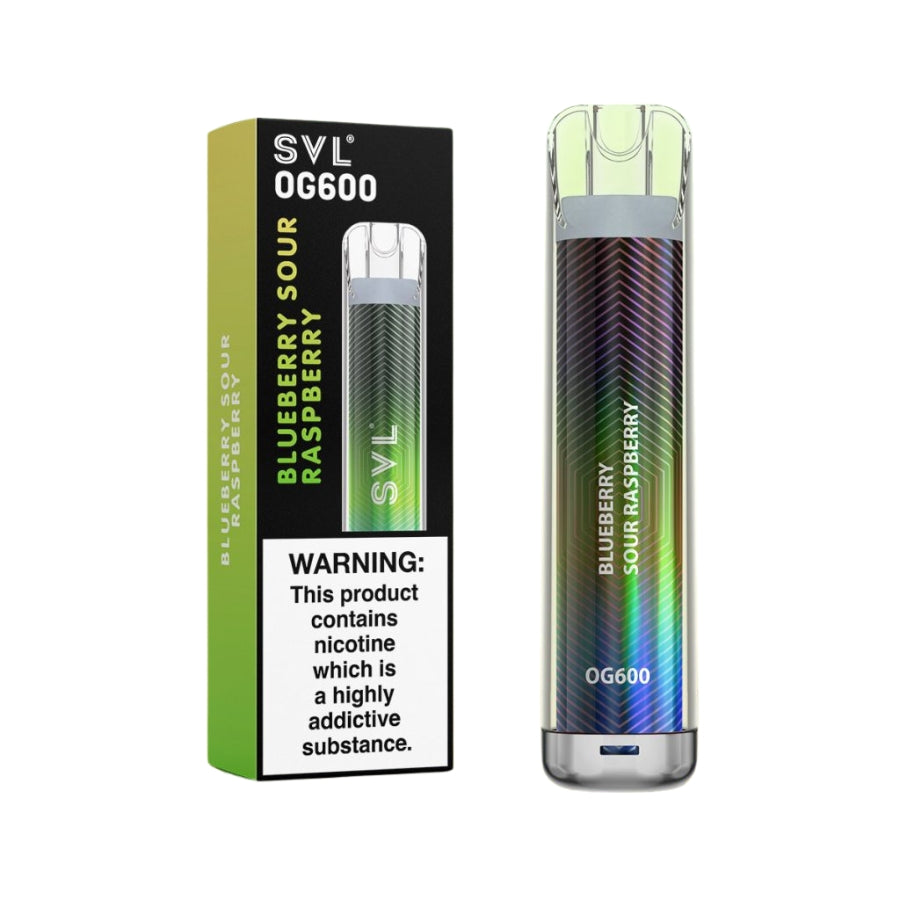 SVL OG600 Blueberry Sour Raspberry Disposable Vape - Case of 10