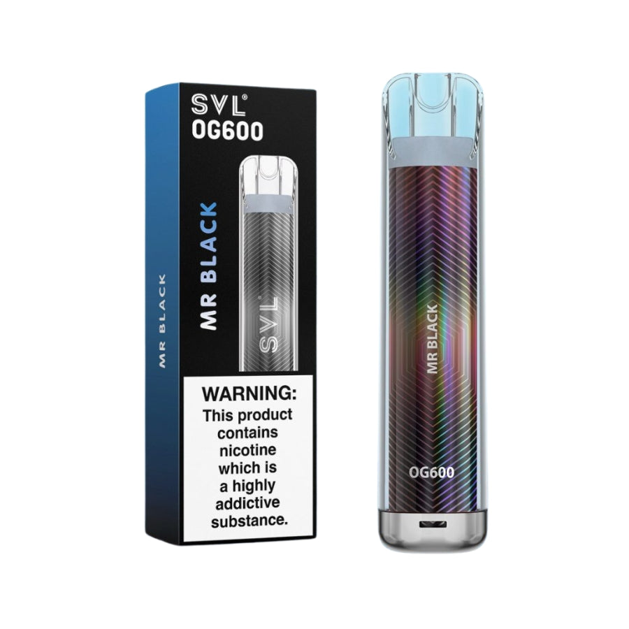 SVL OG600 Mr Black Disposable Vape - Case of 10