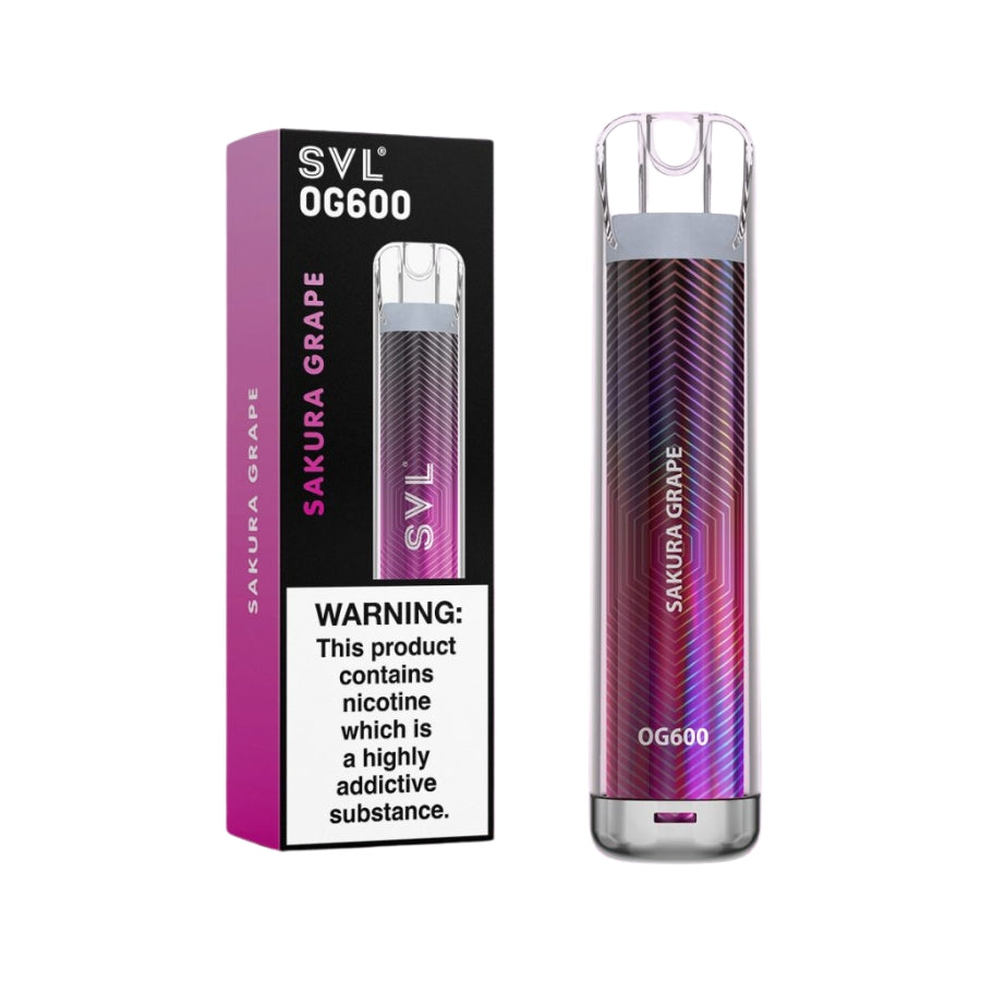 SVL OG600 Sakura Grape Disposable Vape - Case of 10