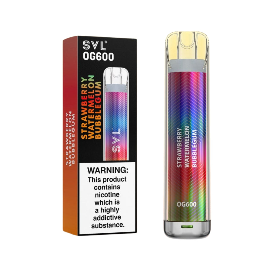 SVL OG600 Strawberry Watermelon Bubblegum Disposable Vape - Case of 10