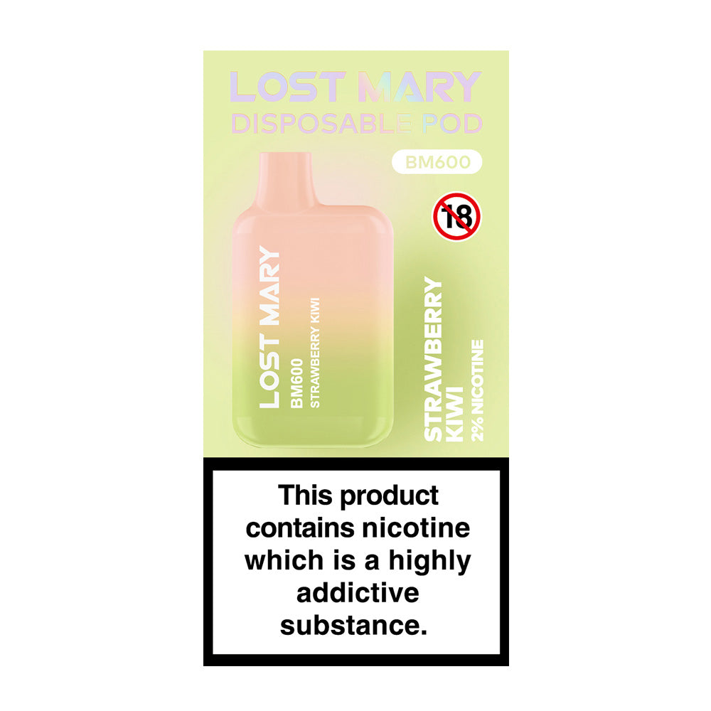 Lost Mary BM600 Strawberry Kiwi Disposable Vape - Case of 10