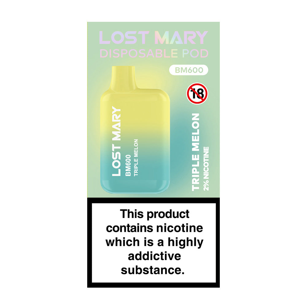 Lost Mary BM600 Triple Melon Disposable Vape - Case of 10