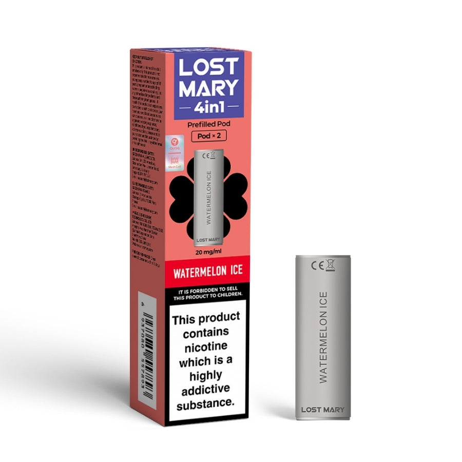 Lost Mary 4 in 1 Pod Watermelon Ice - Case of 10