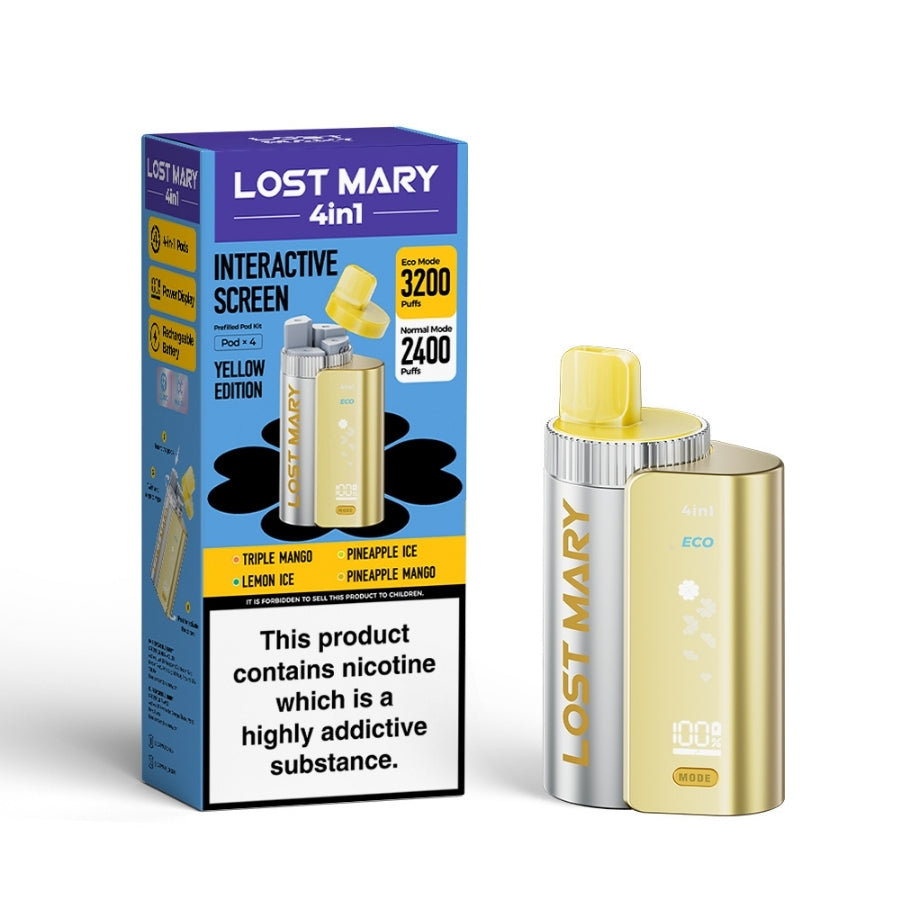 Lost Mary 4 in 1 Kit Yellow Edition - Case of 5