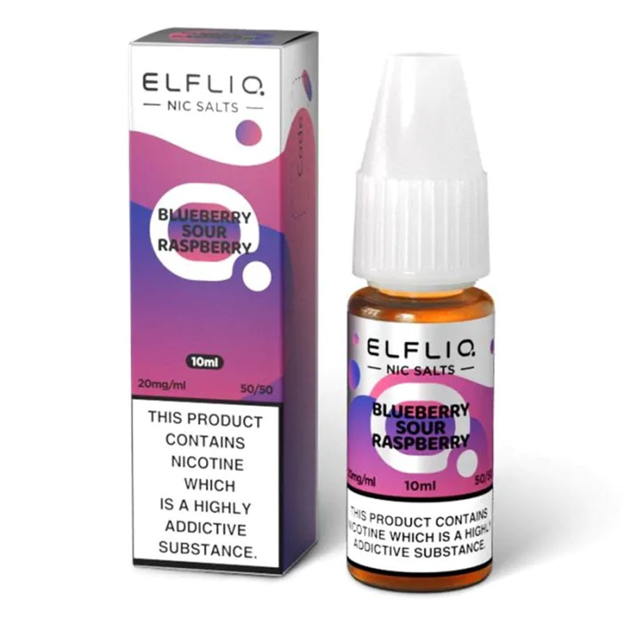 ELFBAR ElfLiq Blueberry Sour Raspberry Nic Salt E-Liquid 10ml - Case of 10