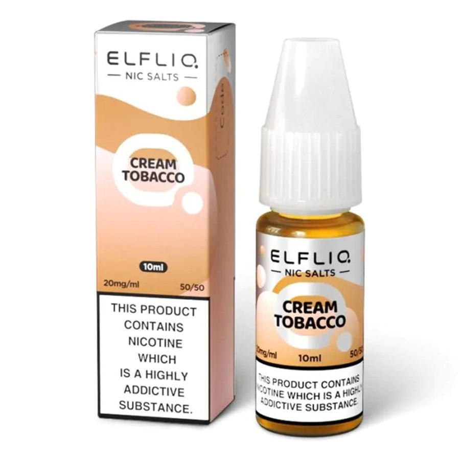 ELFBAR ElfLiq Snoow Tobacco Nic Salt E-Liquid 10ml - Case of 10