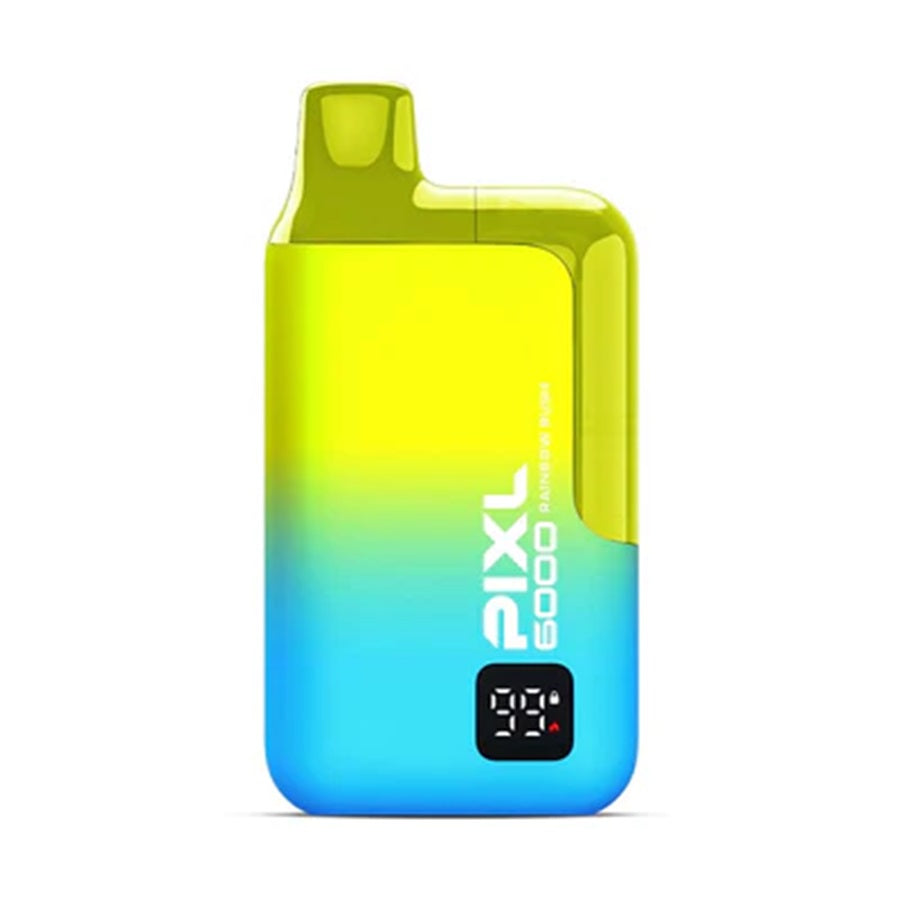 PIXL 6000 Rainbow Rush Prefilled Rechargeable Disposable Vape 20mg - Case of 5