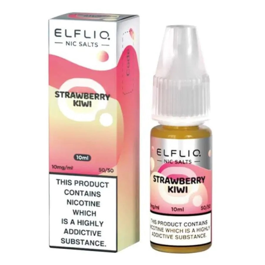 ELFBAR ElfLiq Strawberry Kiwi Nic Salt E-Liquid 10ml - Case of 10